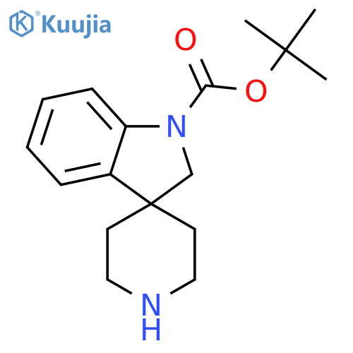tert-butyl  spiro[indoline-3,4-piperidine]-1-carboxylate structure