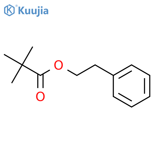 Propanoic acid,2,2-dimethyl-, 2-phenylethyl ester structure