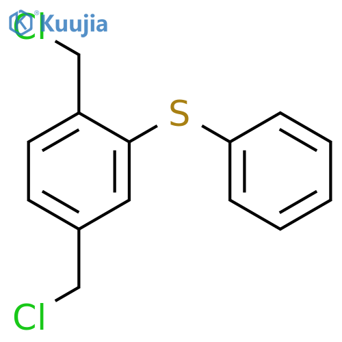 BENZENE, 1,4-BIS(CHLOROMETHYL)-2-(PHENYLTHIO)- structure