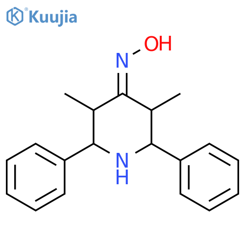 3,5-Dimethyl-2,6-diphenyl-piperidin-4-one oxime structure