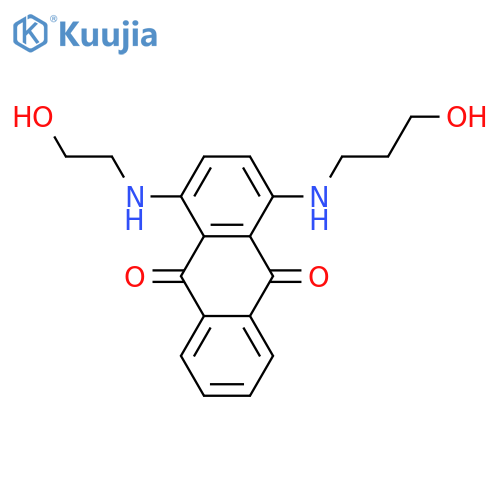 1-((2-Hydroxyethyl)amino)-4-((3-hydroxypropyl)amino)anthracene-9,10-dione structure