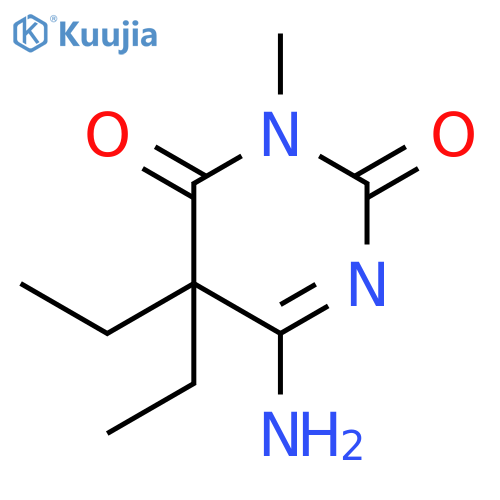 2,4(3H,5H)-PYRIMIDINEDIONE, 6-AMINO-5,5-DIETHYL-3-METHYL- structure