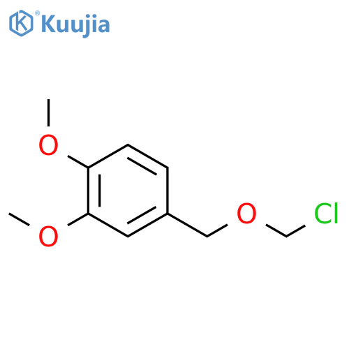Benzene, 4-[(chloromethoxy)methyl]-1,2-dimethoxy- structure