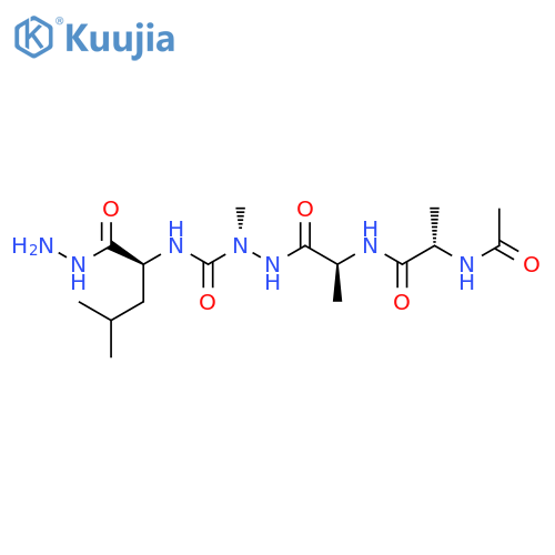 L-Leucine, N-acetyl-L-alanyl-L-alanyl-2-azaalanyl-, hydrazide structure