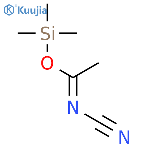 Trimethylsilyl (1E)-N-cyanoethanimidate structure