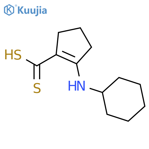 1-Cyclopentene-1-carbodithioic acid, 2-(cyclohexylamino)- structure