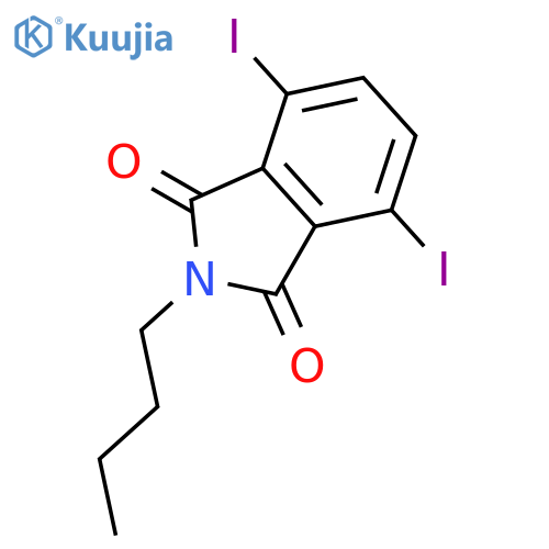 1H-Isoindole-1,3(2H)-dione, 2-butyl-4,7-diiodo- structure