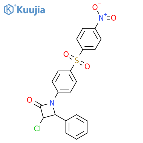 2-Azetidinone, 3-chloro-1-[4-[(4-nitrophenyl)sulfonyl]phenyl]-4-phenyl- structure