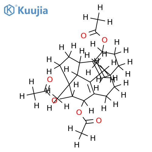 2beta,3alpha,9alpha-triacetoxy-1(15),8(19)-trinervitadiene structure