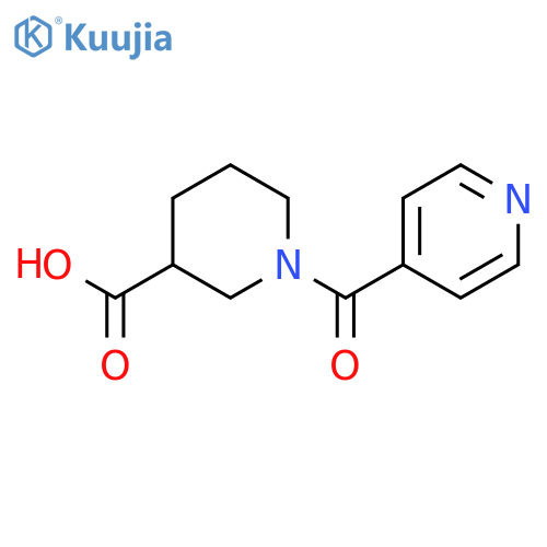 1-(pyridine-4-carbonyl)piperidine-3-carboxylic acid structure