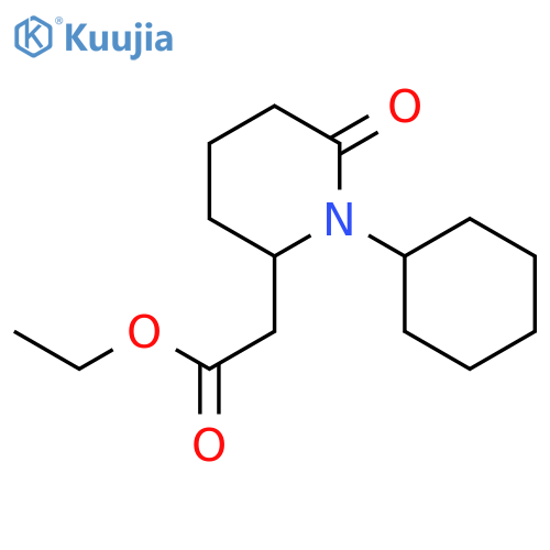 2-Piperidineacetic acid, 1-cyclohexyl-6-oxo-, ethyl ester structure