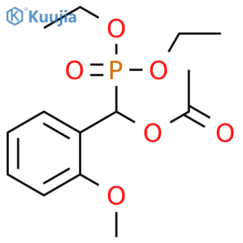 PHOSPHONIC ACID, [(ACETYLOXY)(2-METHOXYPHENYL)METHYL]-, DIETHYL ESTER structure