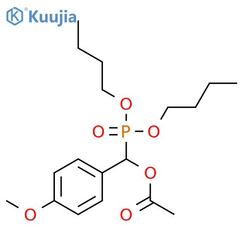 Phosphonic acid, [(acetyloxy)(4-methoxyphenyl)methyl]-, dibutyl ester structure