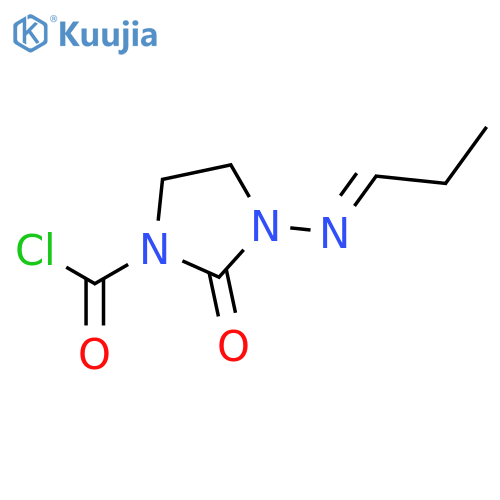 1-Imidazolidinecarbonyl chloride, 2-oxo-3-(propylideneamino)- structure