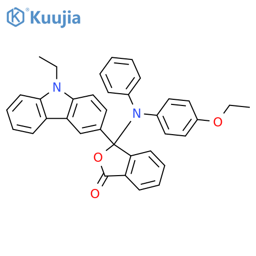 1(3H)-Isobenzofuranone,3-[(4-ethoxyphenyl)phenylamino]-3-(9-ethyl-9H-carbazol-3-yl)- structure