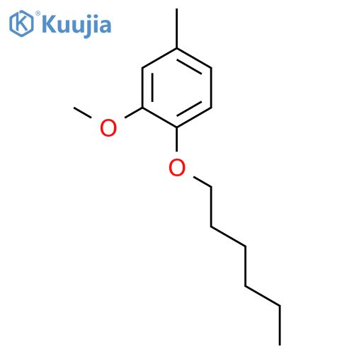 Benzene, 1-(hexyloxy)-2-methoxy-4-methyl- structure
