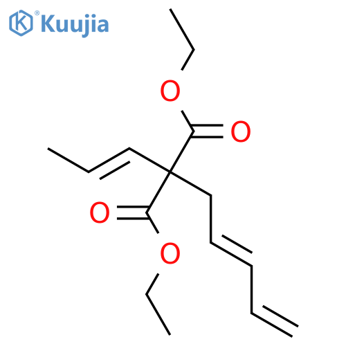 Propanedioic acid, 2,4-pentadienyl-2-propenyl-, diethyl ester structure