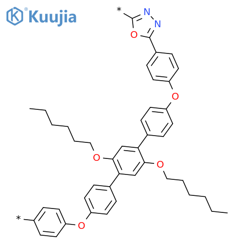 POLY[1,3,4-OXADIAZOLE-2,5-DIYL-1,4-PHENYLENEOXY[2',5'-BIS(HEXYLOXY)[1,1':4',1''-TERPHENYL]-4,4''-DIYL]OXY-1,4-PHENYLENE] structure