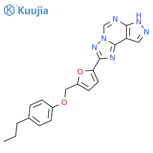 <br>2-[5-(4-Propyl-phenoxymethyl)-furan-2-yl]-7H-pyrazolo[4,3-e][1,2,4]triazolo [1,5-c]pyrimidine structure