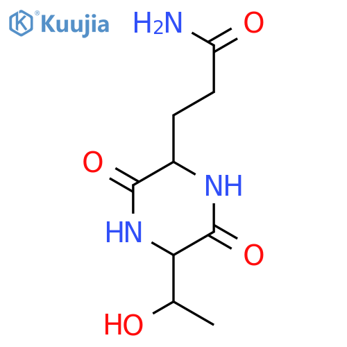 2-PIPERAZINEPROPANAMIDE, 5-(1-HYDROXYETHYL)-3,6-DIOXO- structure