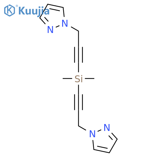 1H-PYRAZOLE, 1,1'-[(DIMETHYLSILYLENE)DI-2-PROPYNE-3,1-DIYL]BIS- structure