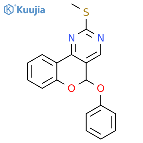 5H-[1]BENZOPYRANO[4,3-D]PYRIMIDINE, 2-(METHYLTHIO)-5-PHENOXY- structure