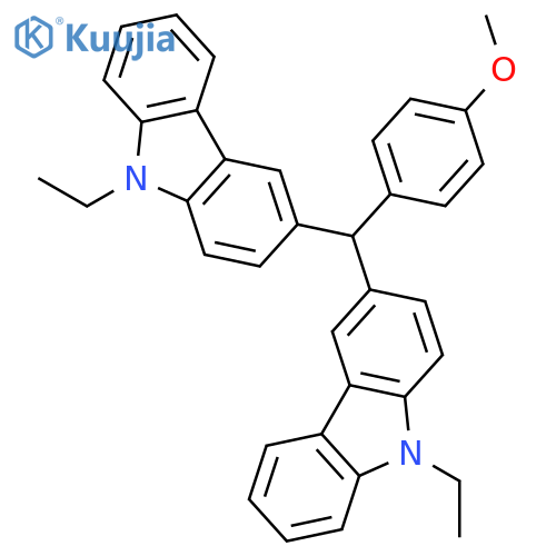 9H-Carbazole, 3,3'-[(4-methoxyphenyl)methylene]bis[9-ethyl- structure
