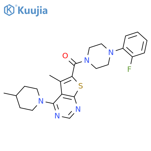6-{[4-(2-fluorophenyl)piperazin-1-yl]carbonyl}-5-methyl-4-(4-methylpiperidin-1-yl)thieno[2,3-d]pyrimidine structure