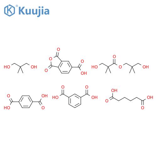 1,3-Benzenedicarboxylicacid,polymerwith1,4-benzenedicarboxylicacid,1,3-dihydro-1,3-dioxo-5-isobenzofurancarboxylicacid,2,2-dimethyl-1,3-propanediol,hexanedioicacidand3-hydroxy-2,2-dimethylpropyl3-hydroxy-2,2-dimethylpropanoate structure