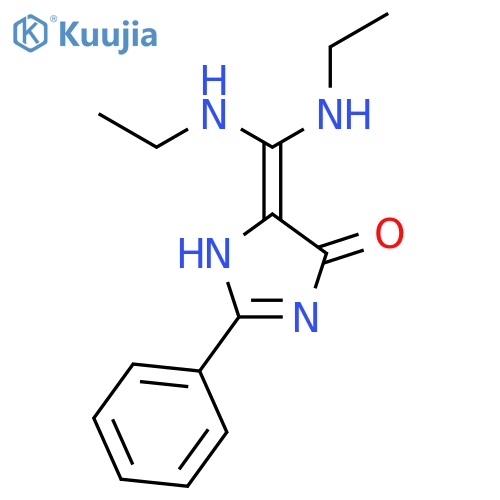 4H-Imidazol-4-one, 5-[bis(ethylamino)methylene]-1,5-dihydro-2-phenyl- structure