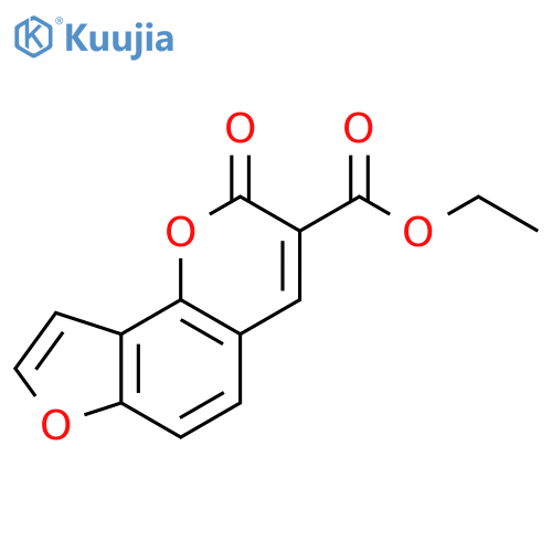 2H-FURO[2,3-H]-1-BENZOPYRAN-3-CARBOXYLIC ACID, 2-OXO-, ETHYL ESTER structure