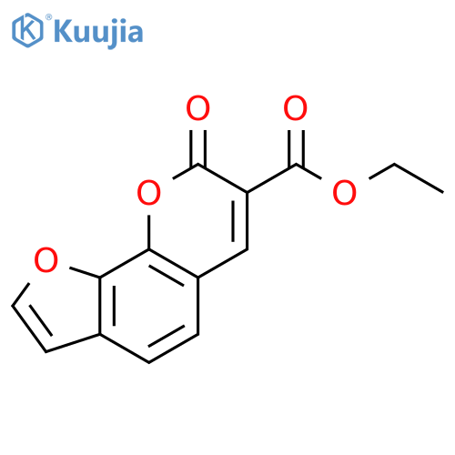 8H-Furo[3,2-h][1]benzopyran-7-carboxylic acid, 8-oxo-, ethyl ester structure