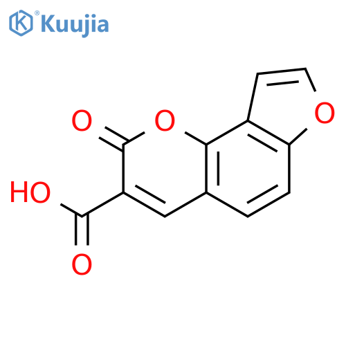 2H-Furo[2,3-h]-1-benzopyran-3-carboxylic acid, 2-oxo- structure