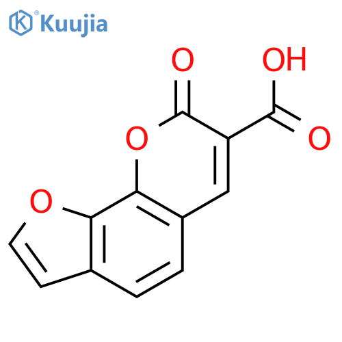 8H-FURO[3,2-H][1]BENZOPYRAN-7-CARBOXYLIC ACID, 8-OXO- structure