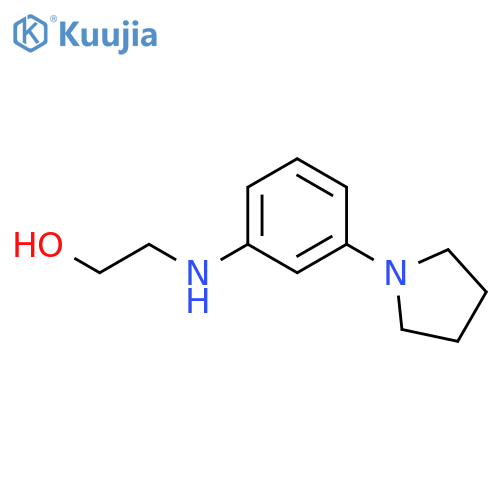 Ethanol, 2-[[3-(1-pyrrolidinyl)phenyl]amino]- structure