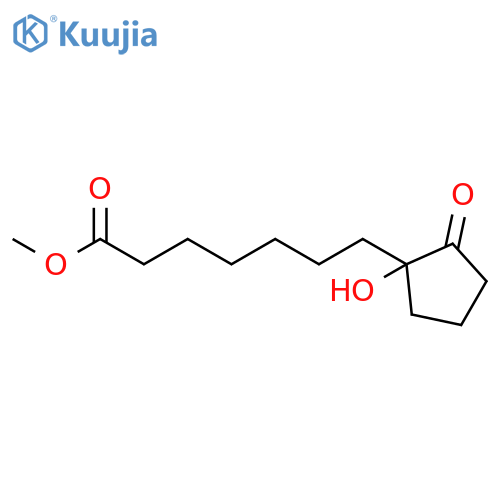 Methyl 7-(1-hydroxy-2-oxocyclopentyl)heptanoate structure