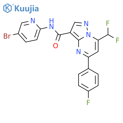 <br>N-(5-bromopyridin-2-yl)-7-(difluoromethyl)-5-(4-fluorophenyl)pyrazolo[1,5-a ]pyrimidine-3-carboxamide structure