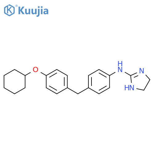 1H-Imidazol-2-amine,N-[4-[[4-(cyclohexyloxy)phenyl]methyl]phenyl]-4,5-dihydro- structure