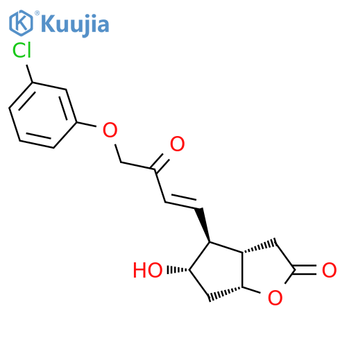 3aa,4a(E),5b,6aa-4-4-(3-Chlorophenoxy)-3-oxo-1-butenylhexahydro-5-hydroxy-2H-cyclopentabfuran-2-one structure