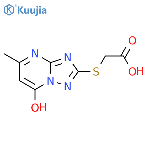 2-((7-Hydroxy-5-methyl-[1,2,4]triazolo[1,5-a]pyrimidin-2-yl)thio)acetic acid structure