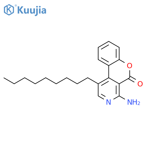 5H-[1]Benzopyrano[3,4-c]pyridin-5-one, 4-amino-1-nonyl- structure