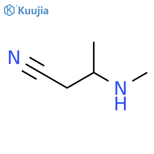 Butanenitrile, 3-(methylamino)- structure