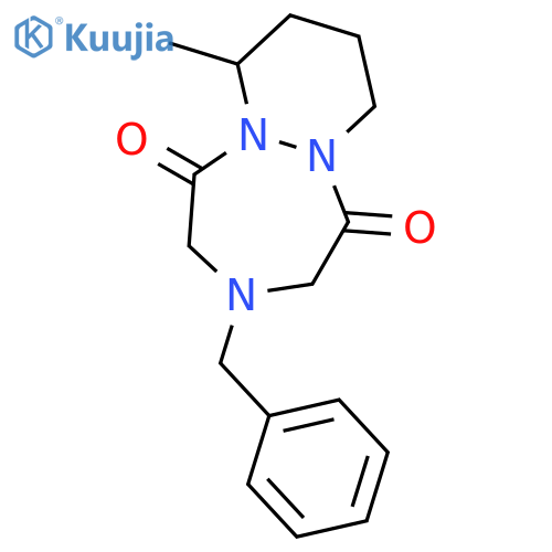 3-benzyl-7-methylhexahydro-1H-pyridazino[1,2-a][1,2,5]triazepine-1,5(2H)-dione structure