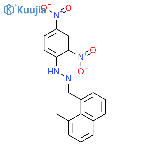 1-Naphthalenecarboxaldehyde, 8-methyl-, (2,4-dinitrophenyl)hydrazone structure