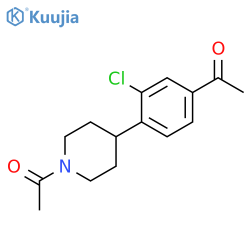 PIPERIDINE, 1-ACETYL-4-(4-ACETYL-2-CHLOROPHENYL)- structure