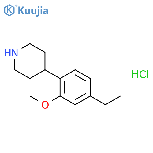 Piperidine, 4-(4-ethyl-2-methoxyphenyl)-, hydrochloride structure