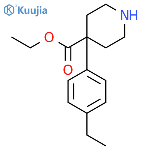 4-Piperidinecarboxylic acid, 4-(4-ethylphenyl)-, ethyl ester structure