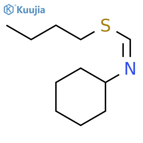 Methanimidothioic acid, N-cyclohexyl-, butyl ester, (Z)- structure