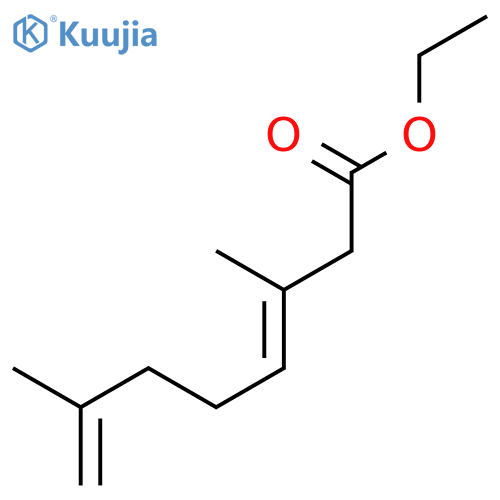 3,7-Octadienoic acid, 3,7-dimethyl-, ethyl ester, (E)- structure