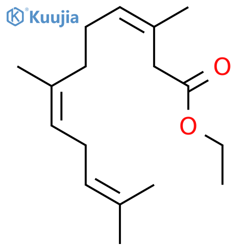 3,7,10-DODECATRIENOIC ACID, 3,7,11-TRIMETHYL-, ETHYL ESTER, (Z,Z)- structure